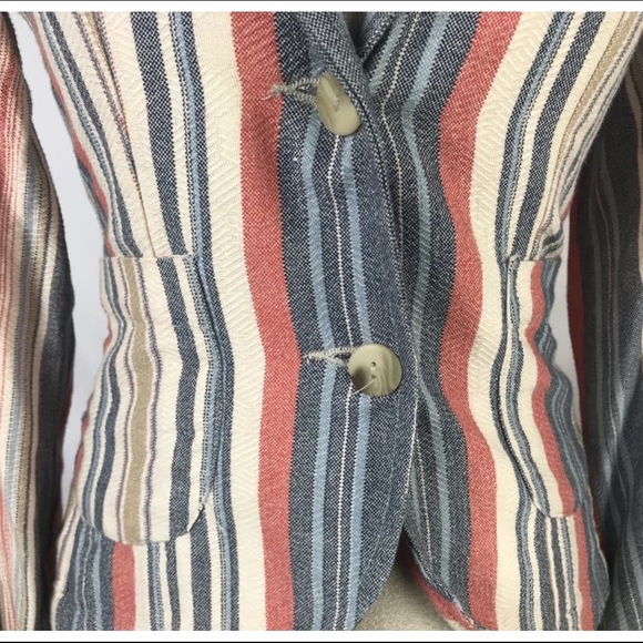 Anthropologie Porridge Beachtown Blazer Striped - Picture 10 of 12